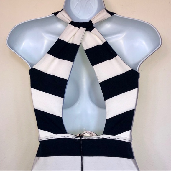 NWT GIORGIA White/Blue Striped Dress - Picture 3 of 8
